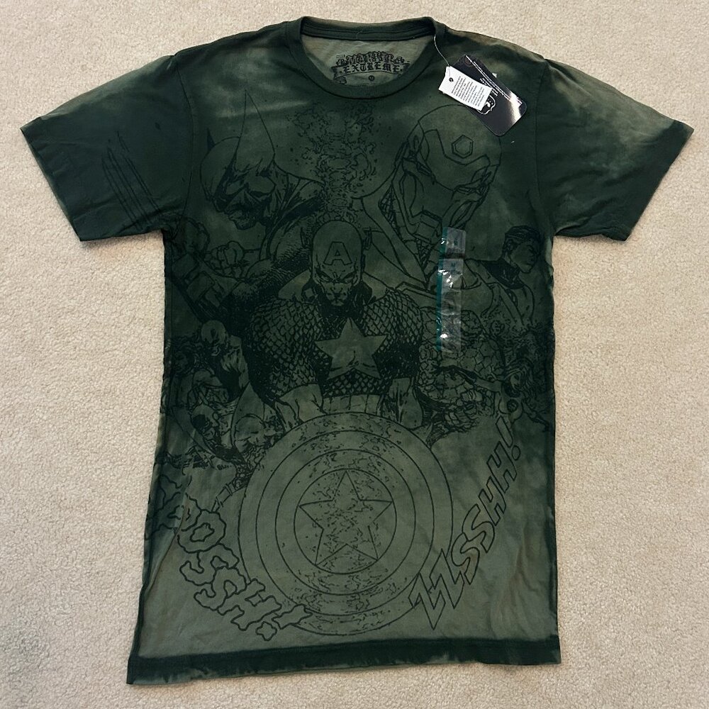 NWT Marvel Extreme T-Shirt, Medium, Green & Black, Athletic Fit, Cotton, 2011